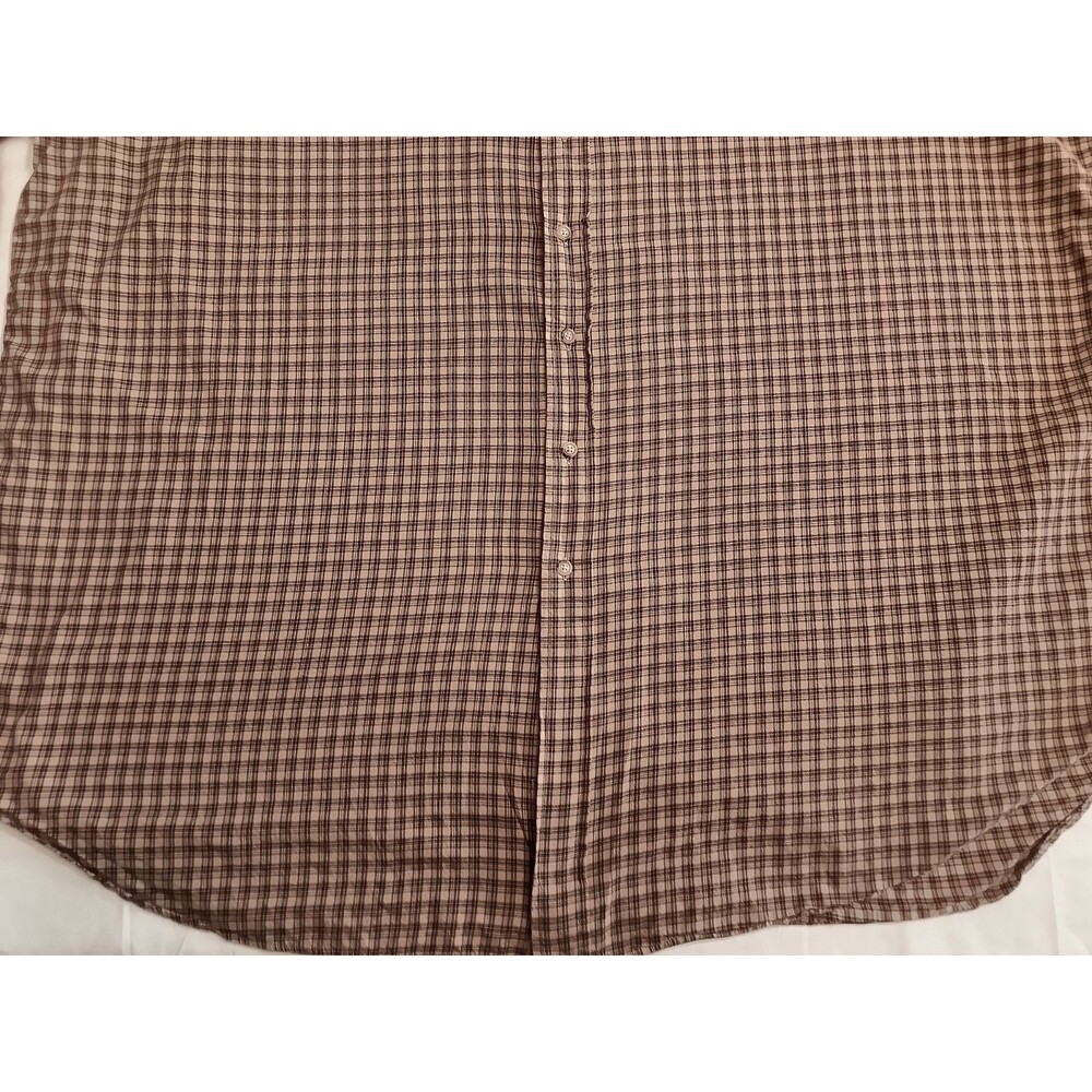 Ralph Lauren Plaid Button Down Shirt Men’s 4XLT Brown long sleeve Classic Fit - Picture 2 of 11